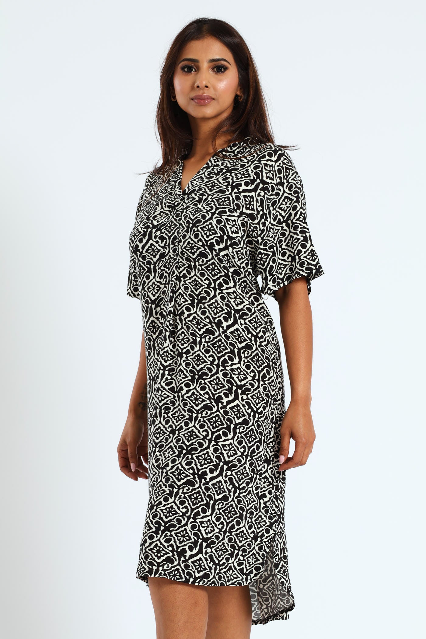 Printed shift dress fashion