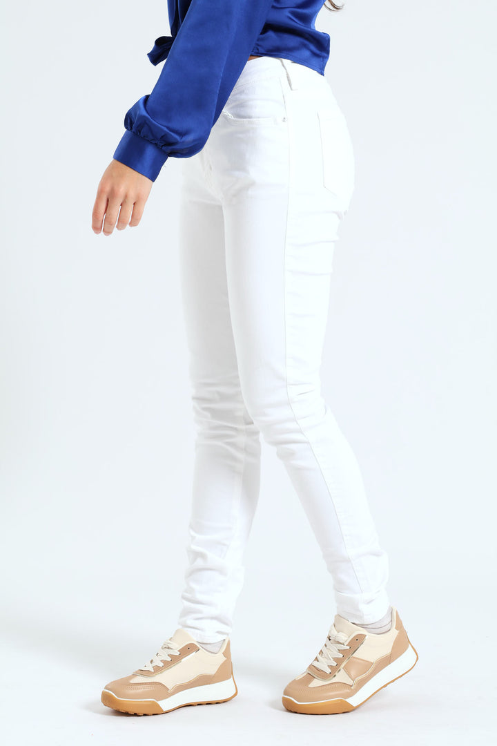 Sexy Curve Mid Rise Jeans - White