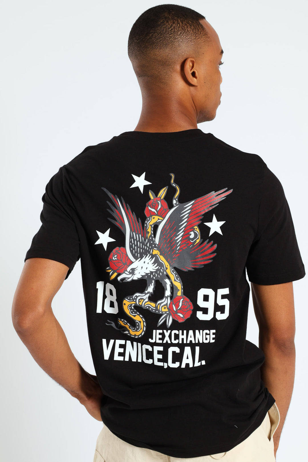 1896 Eagle Front & Back Tee - Black