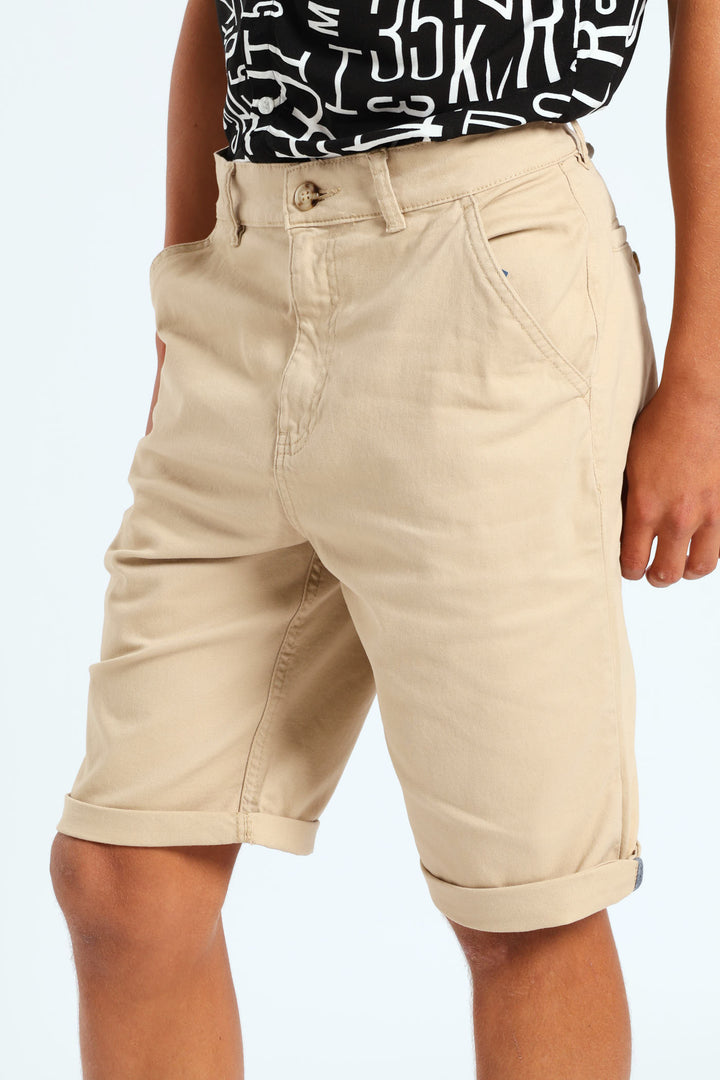 Boys Safari Chino Shorts - Stone