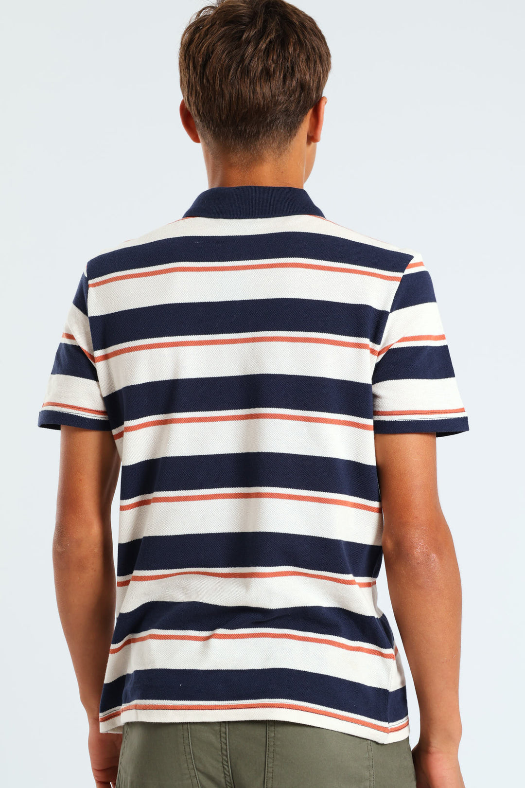 Boys Stripe Golfer - Navy