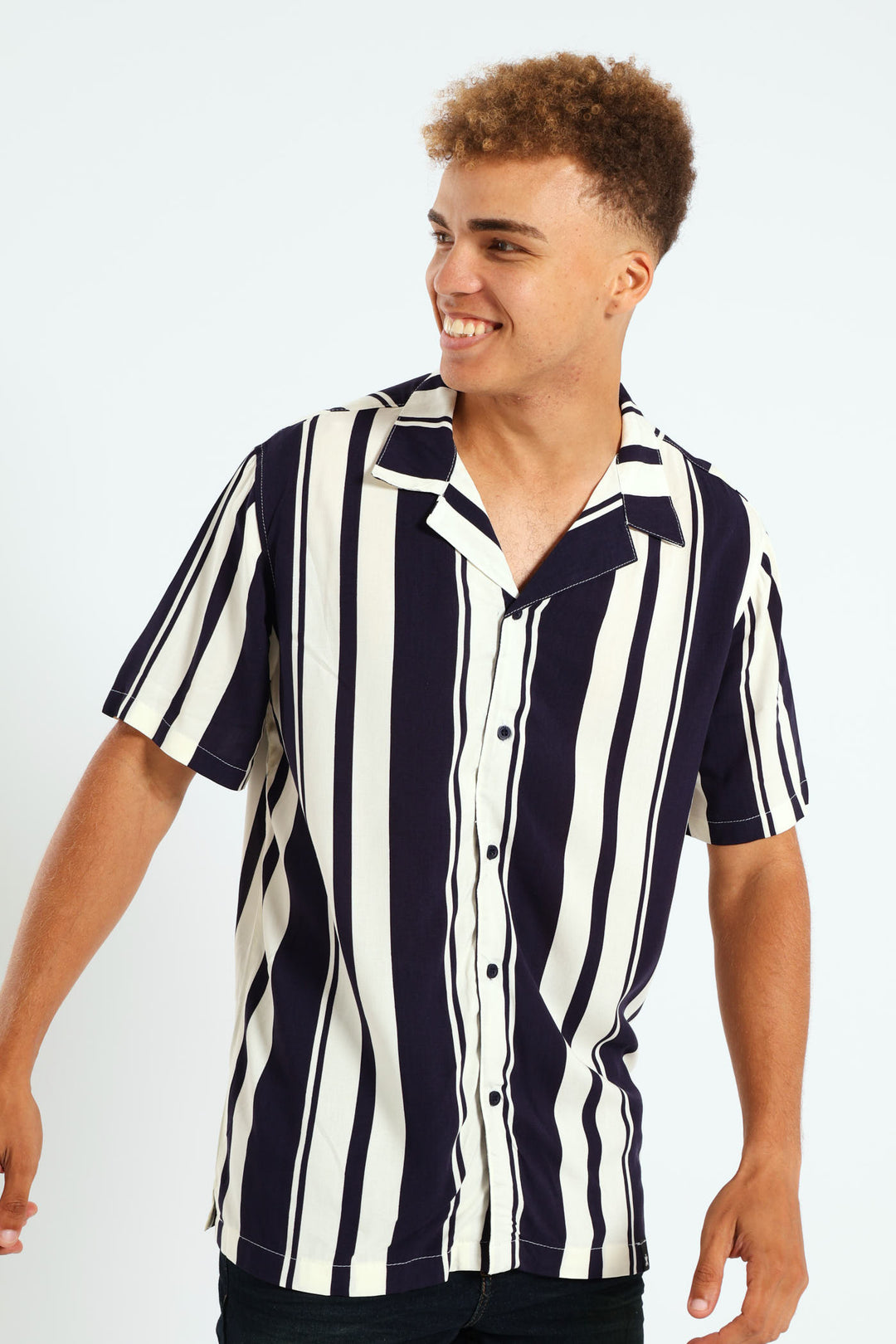 Wide Narrow Stripe Shirt - White