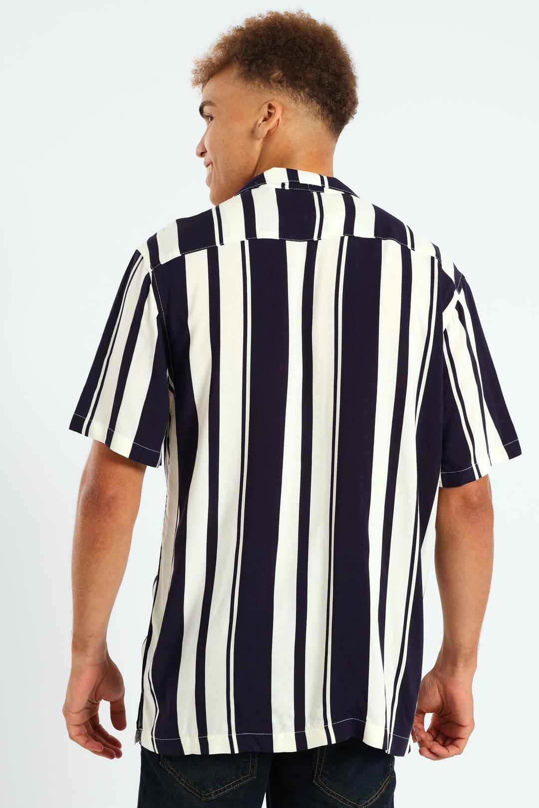 Wide Narrow Stripe Shirt - White