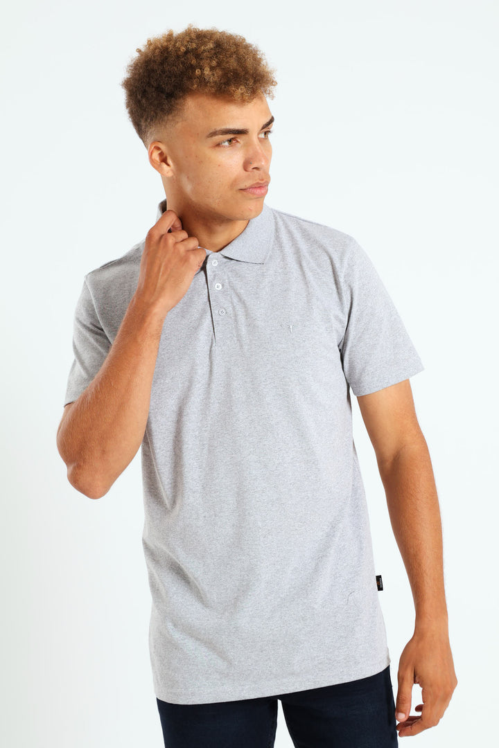 Bull Logo Golfer - Grey Melange