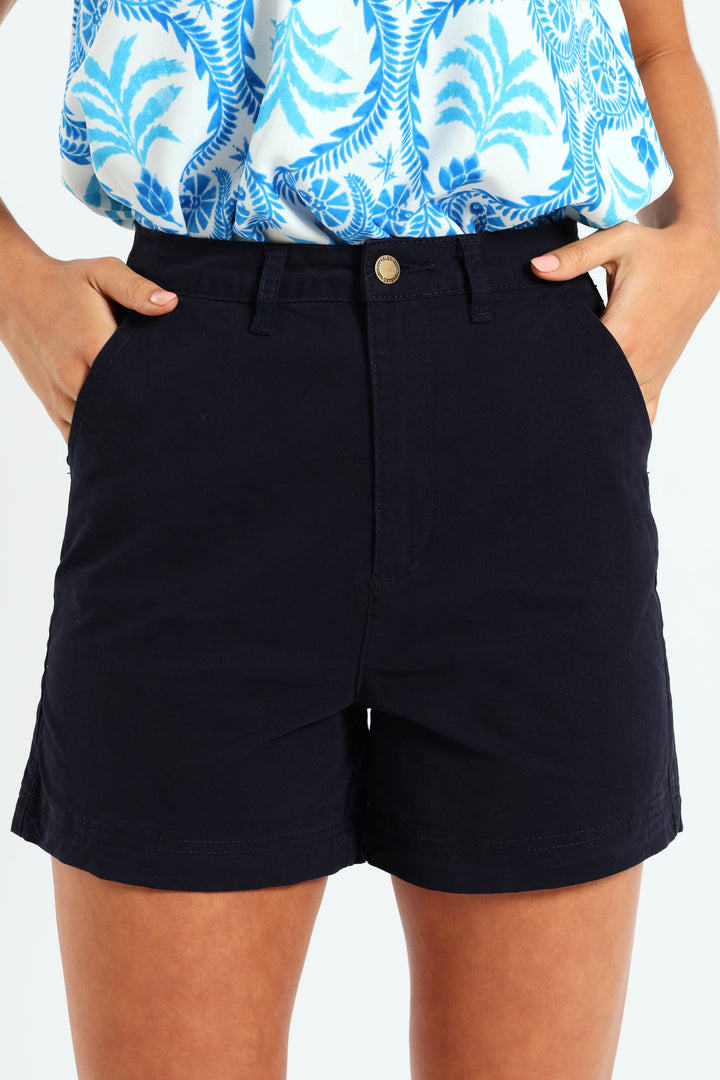 Classic Mid Thigh Chino Short - Ink