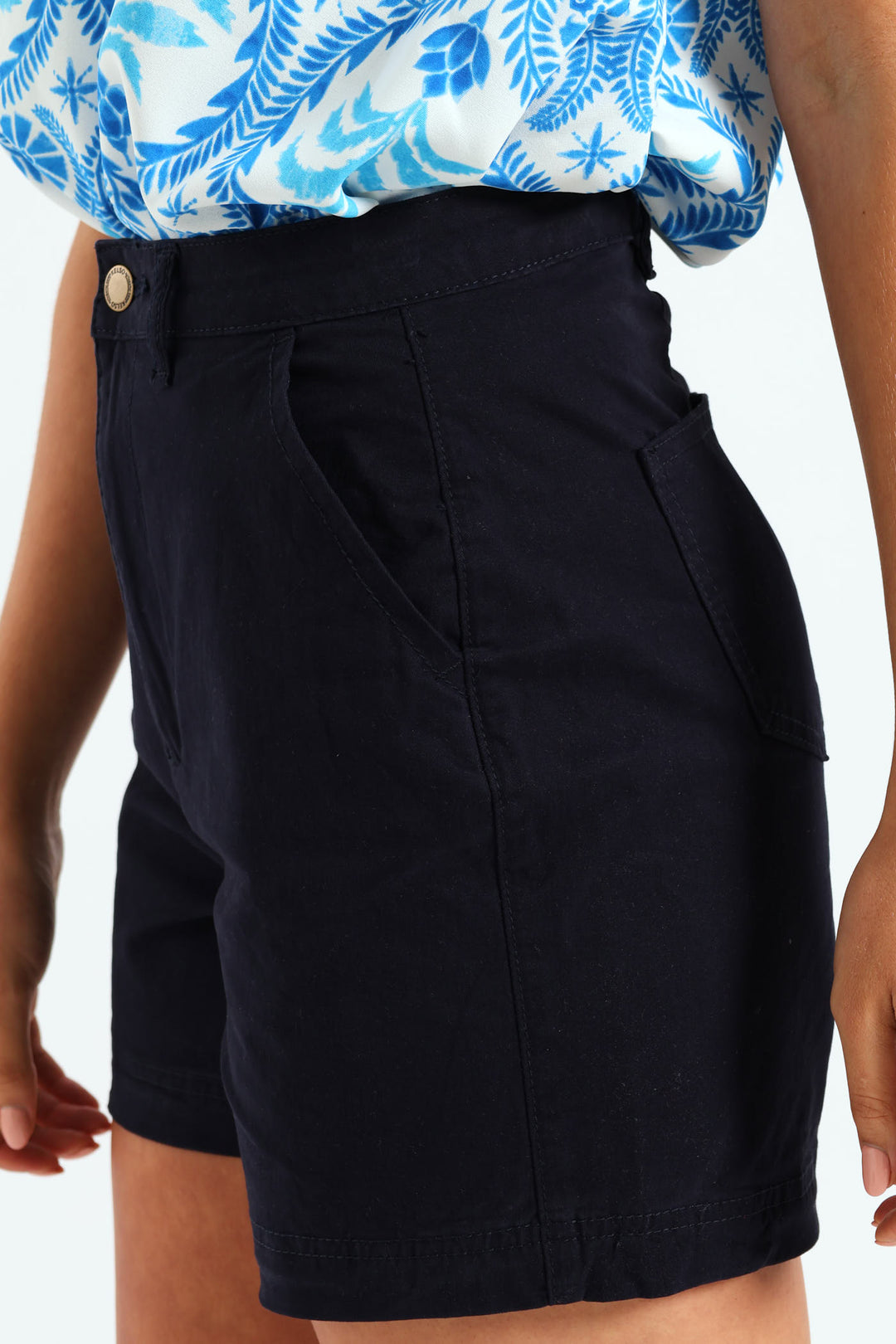 Classic Mid Thigh Chino Short - Ink