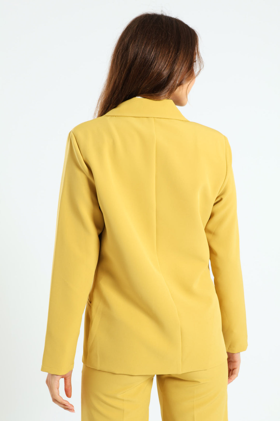 Long Sleeve 3 Button Blazer - Mustard