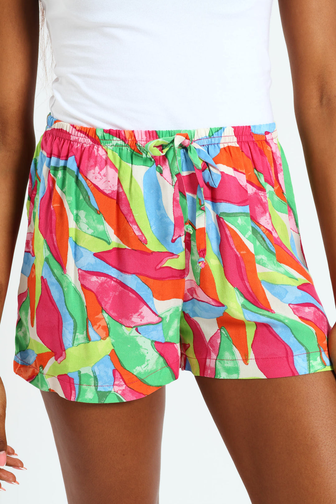 2 Pack Watercolour Leaf Woven Shorts