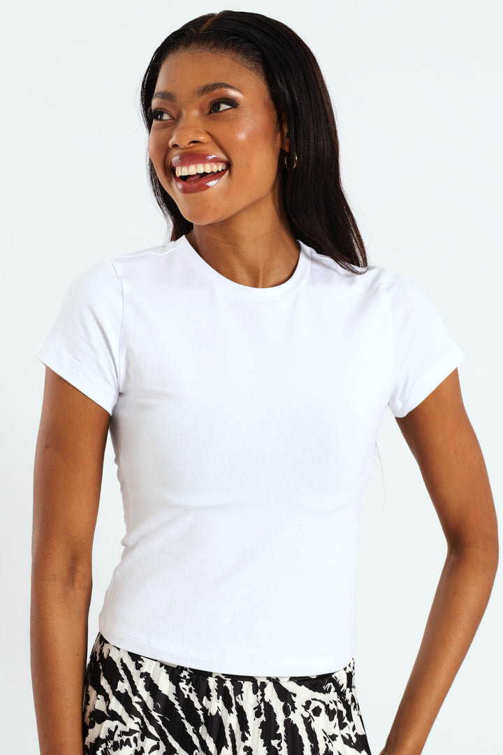 Regular Fit Basic Tee - White