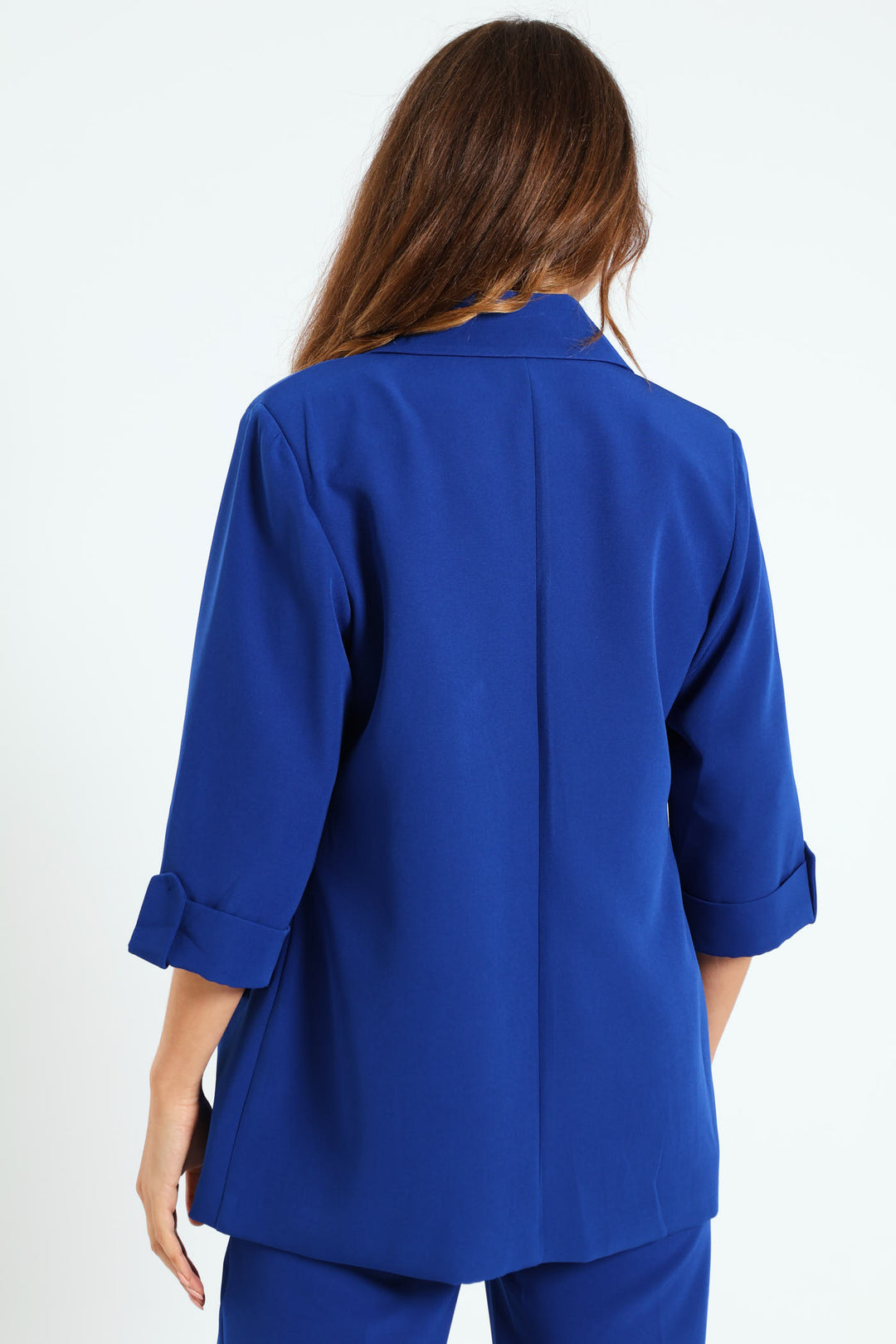 Pointed Tab Detail Blazer - Cobalt