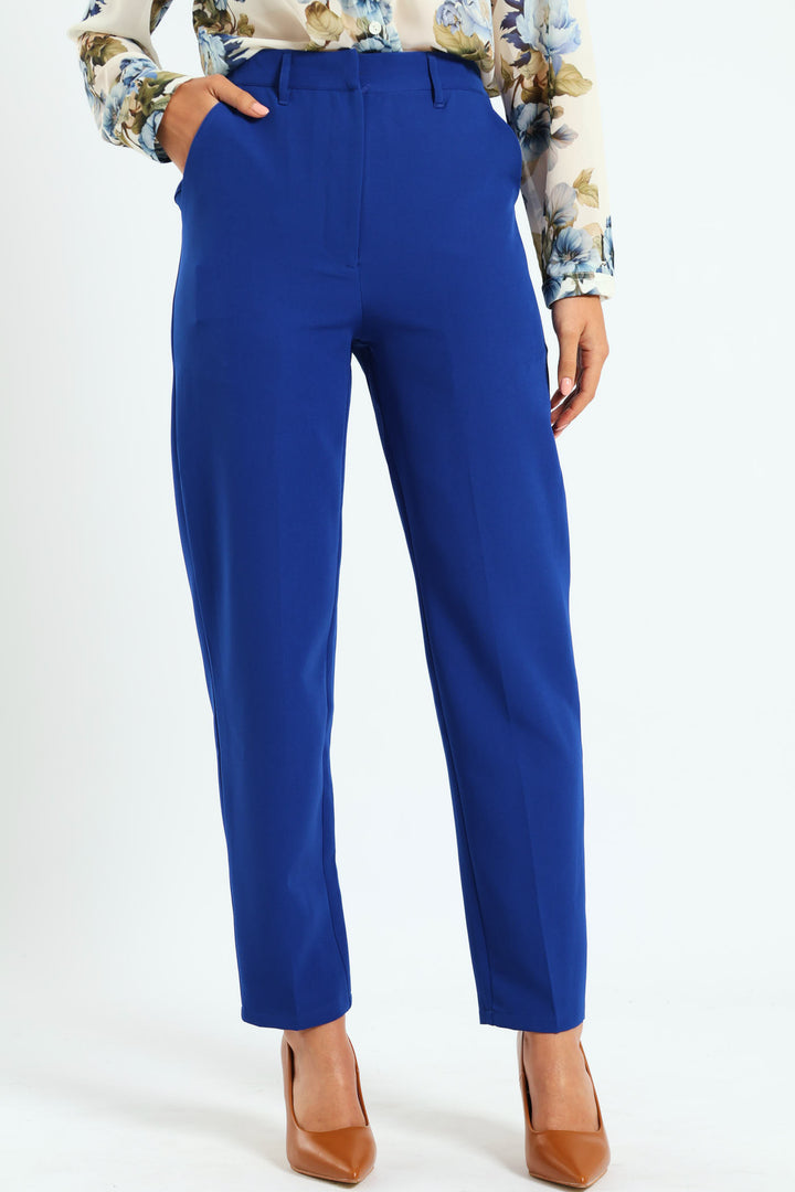 Cigarette Tailored Pants - Cobalt