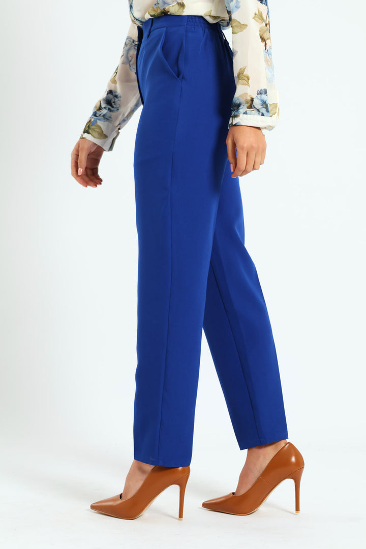 Cigarette Tailored Pants - Cobalt