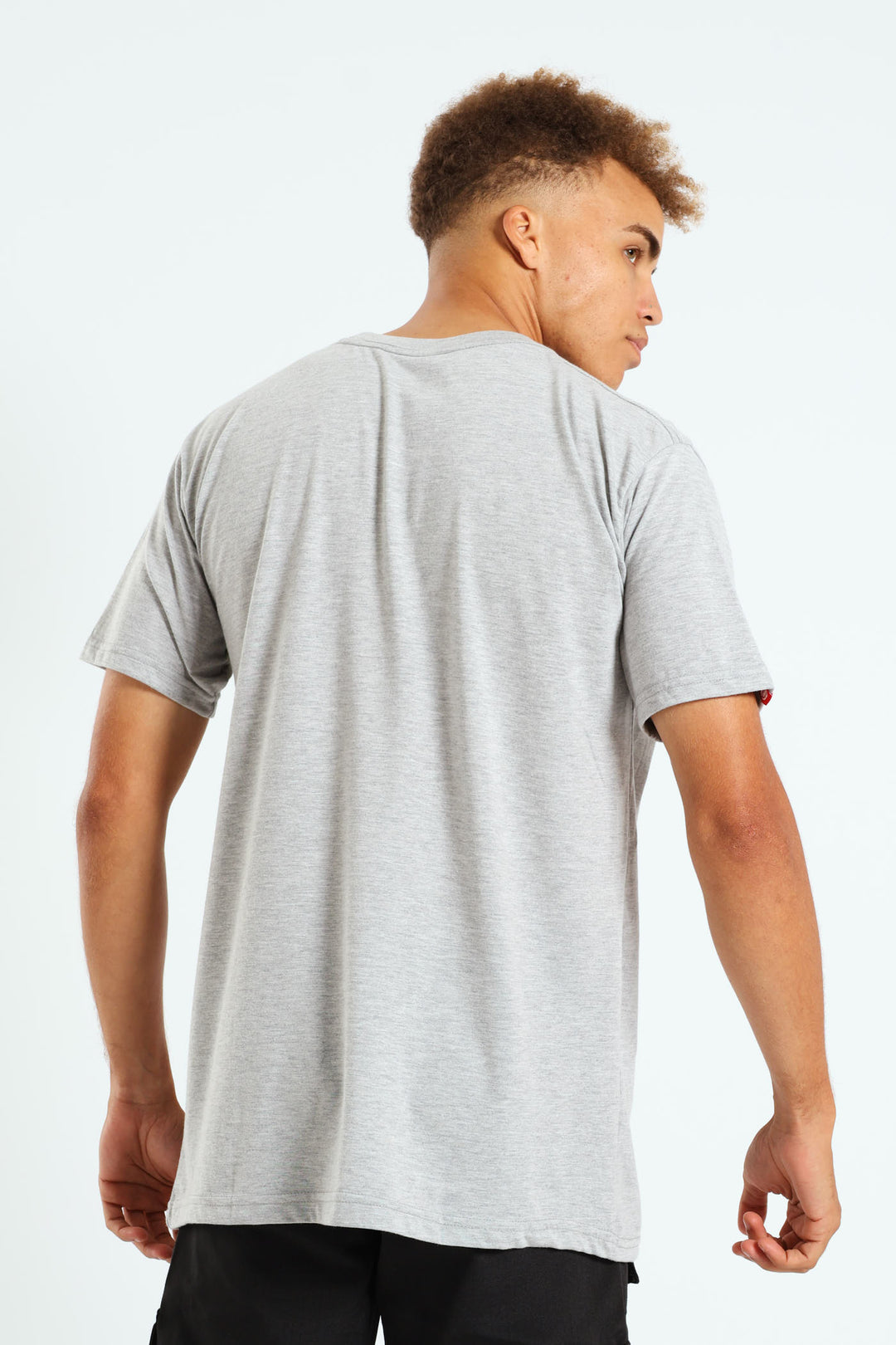 College Script Tee - Grey Melange