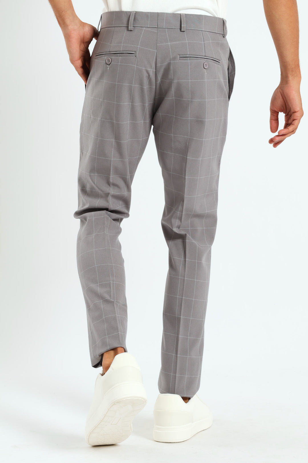 Window Pane Trousers - Grey