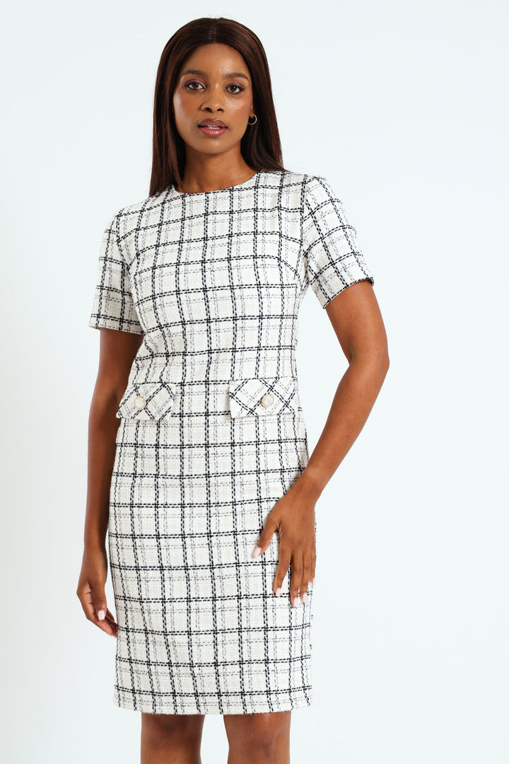 Tweed Shift Dress