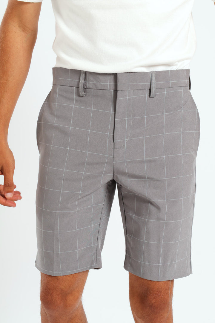 Window Pane Short - Grey