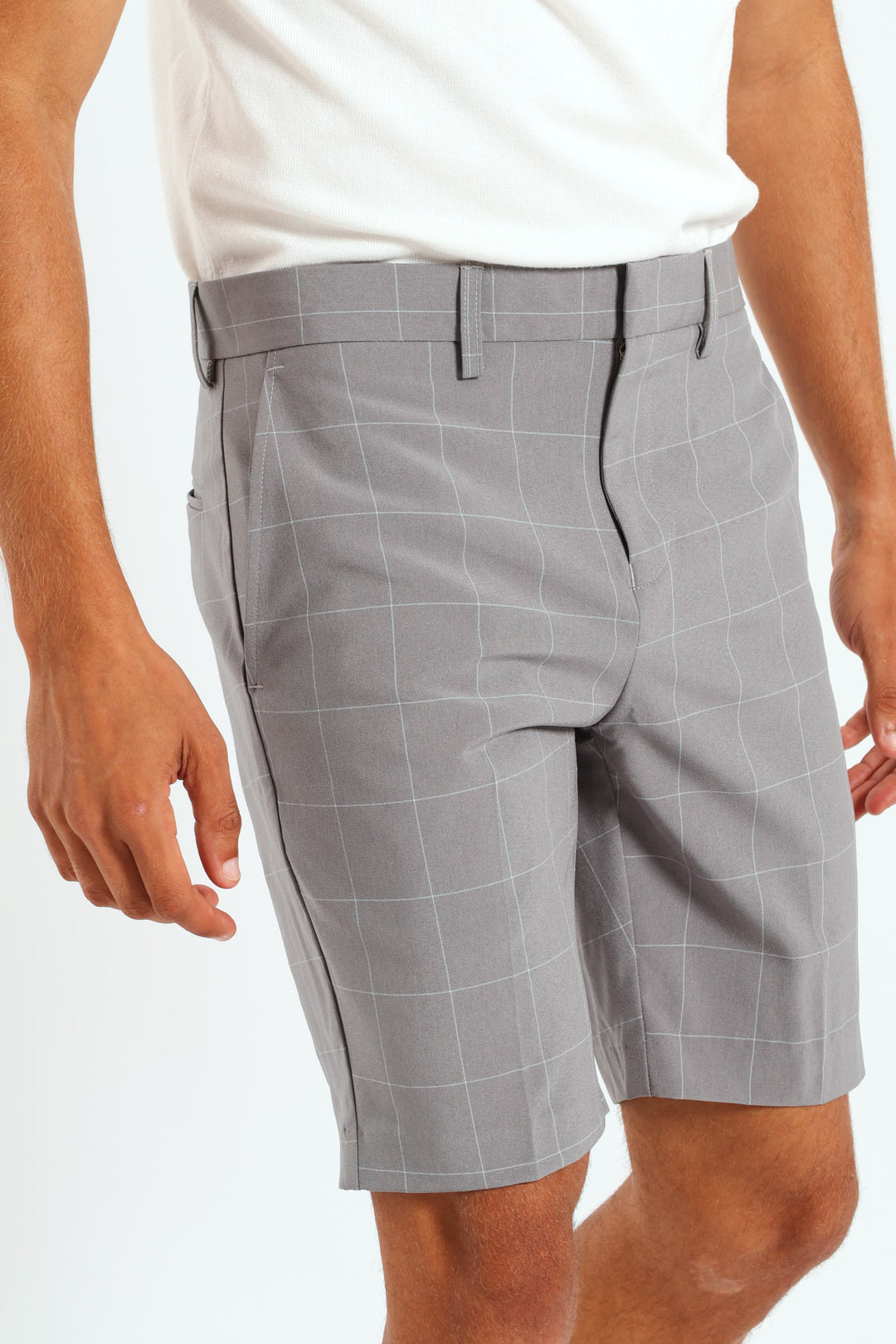 Window Pane Short - Grey