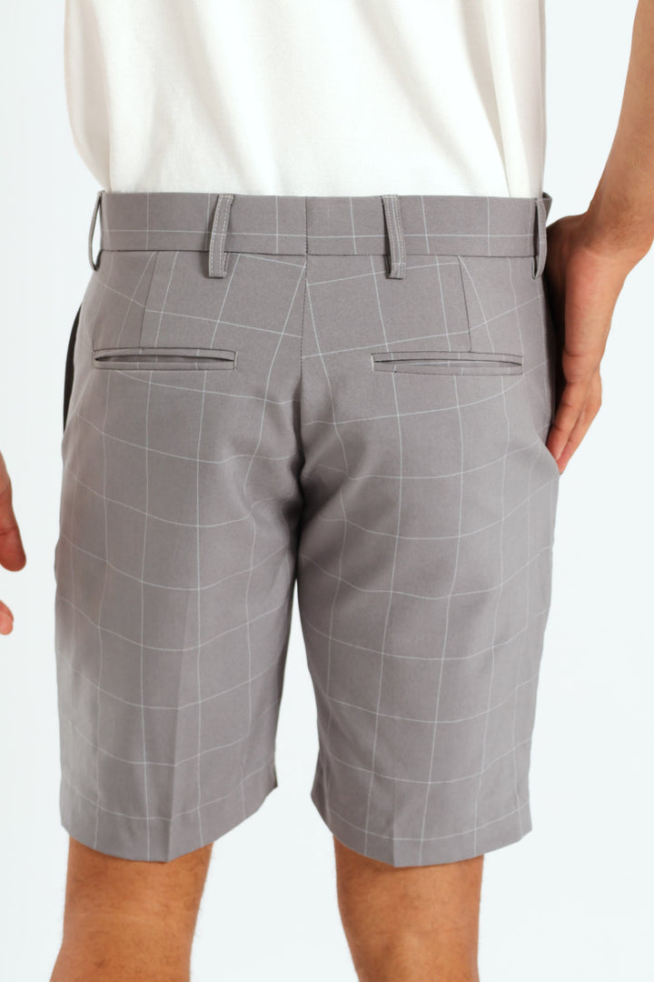 Window Pane Short - Grey