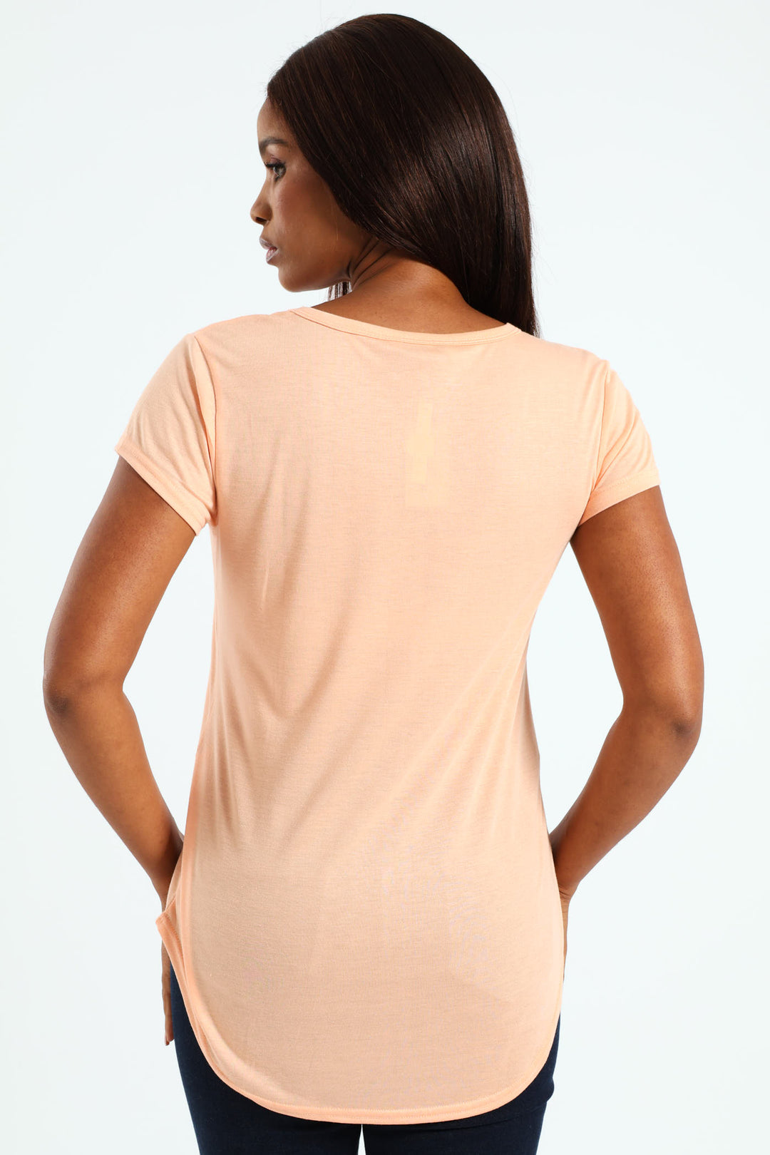 Basic Pocket Tee - Peach