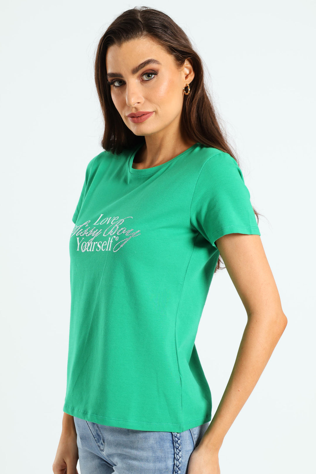 Regular Fit Multi-Technique Logo Top - Green