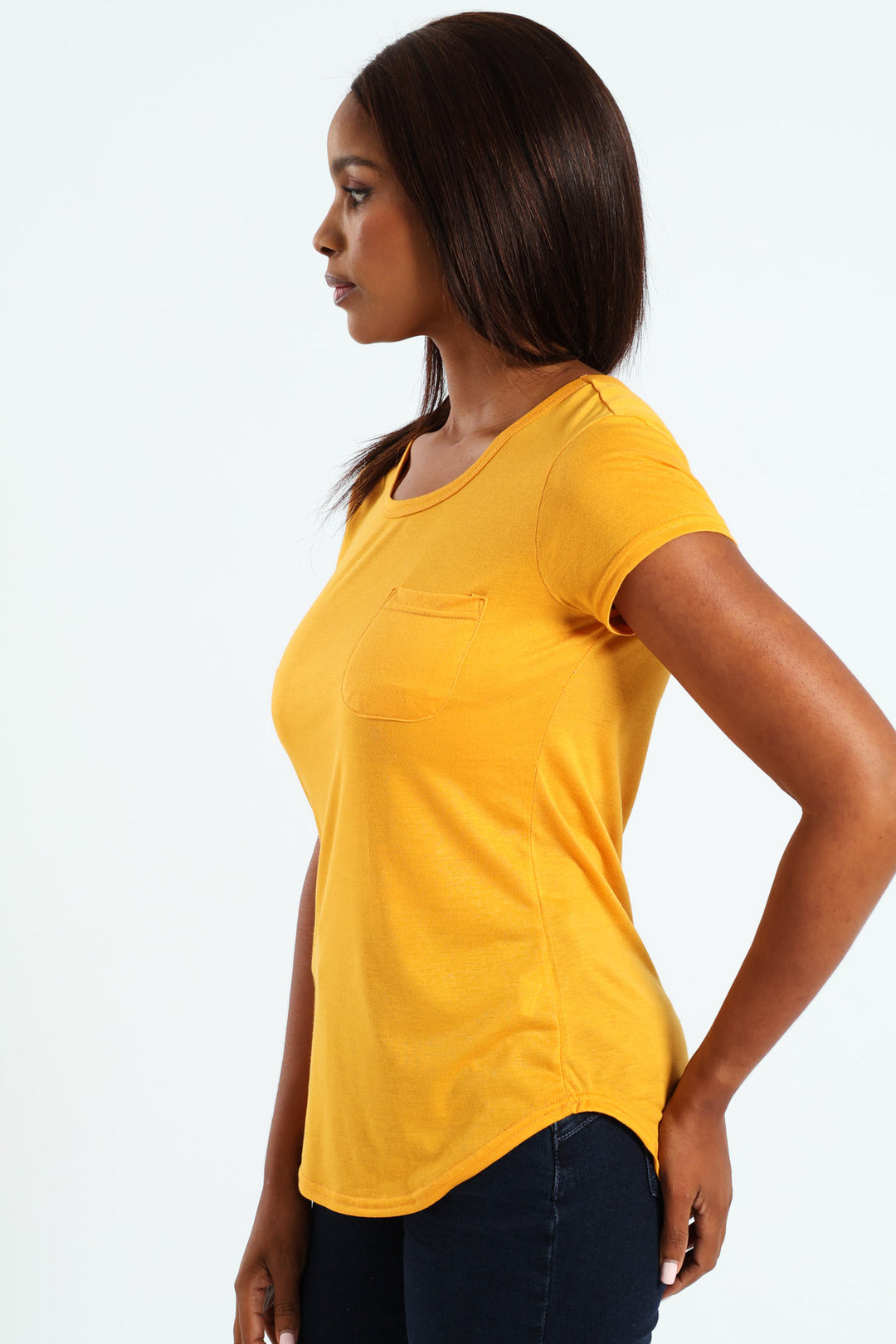 Basic Pocket Tee - Mustard