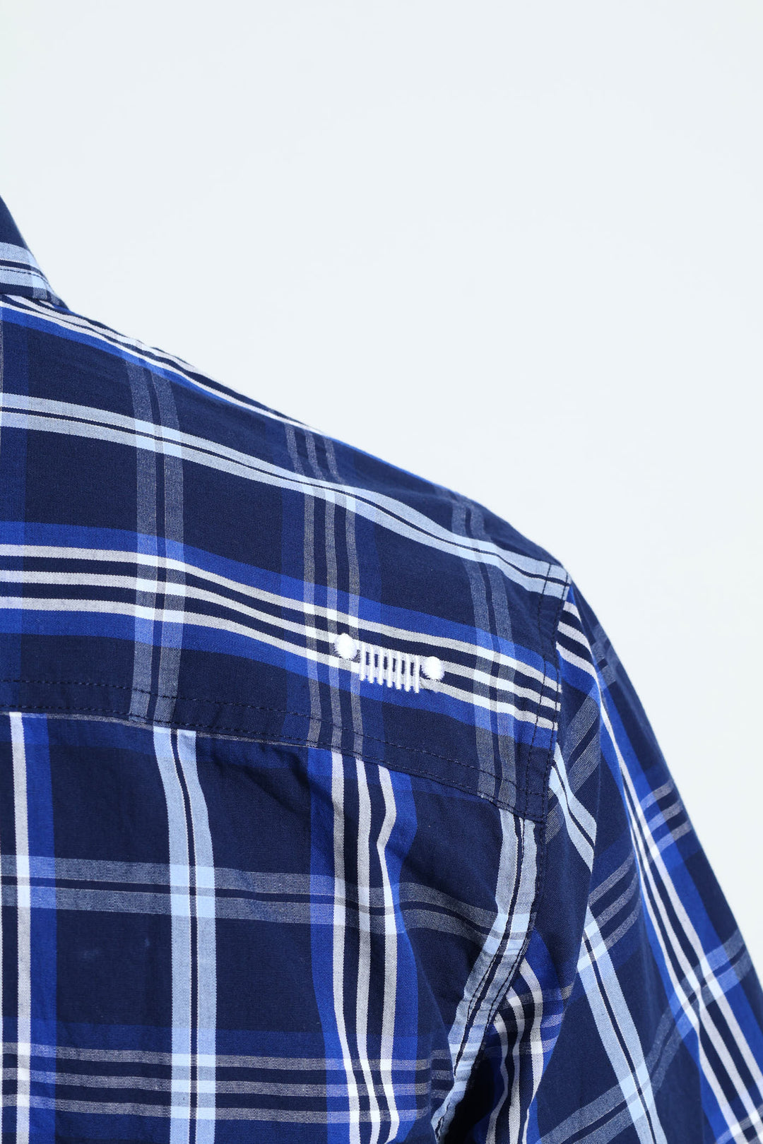 Casual Yarn Dye Check Shirt - Navy