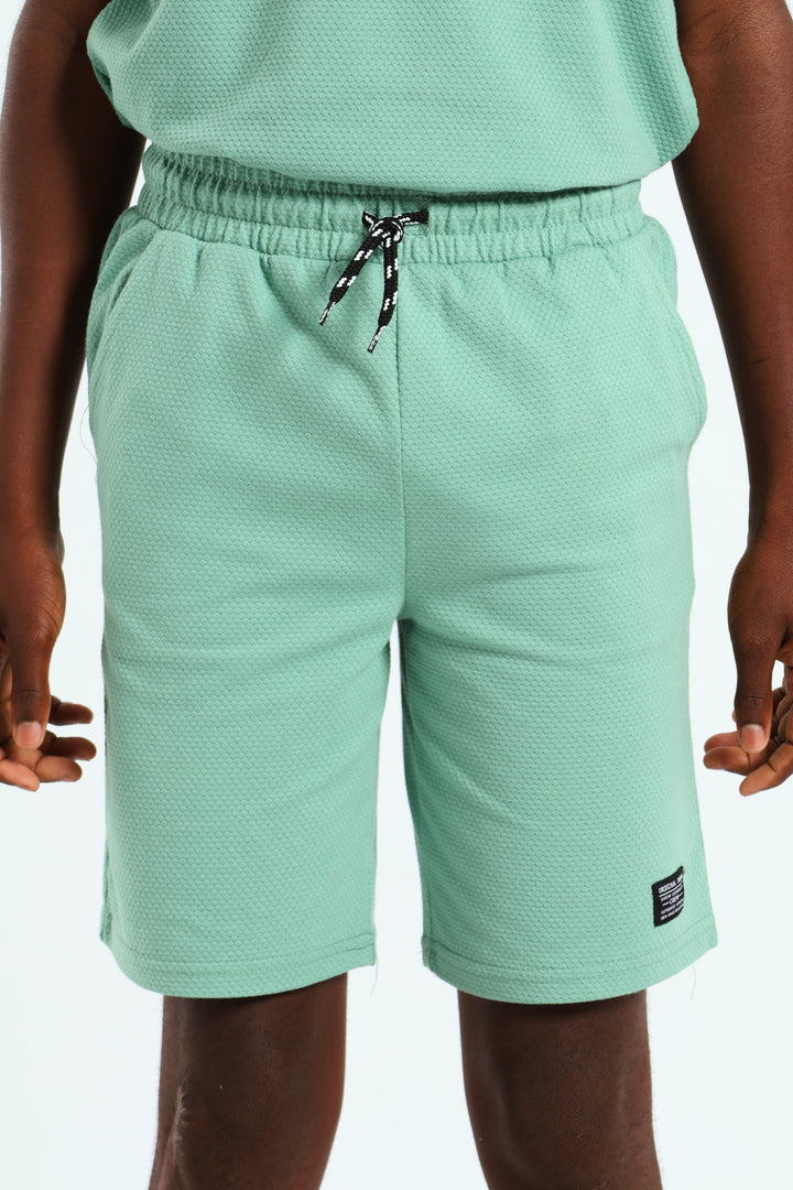 Boys Jacquard Shorts - Green