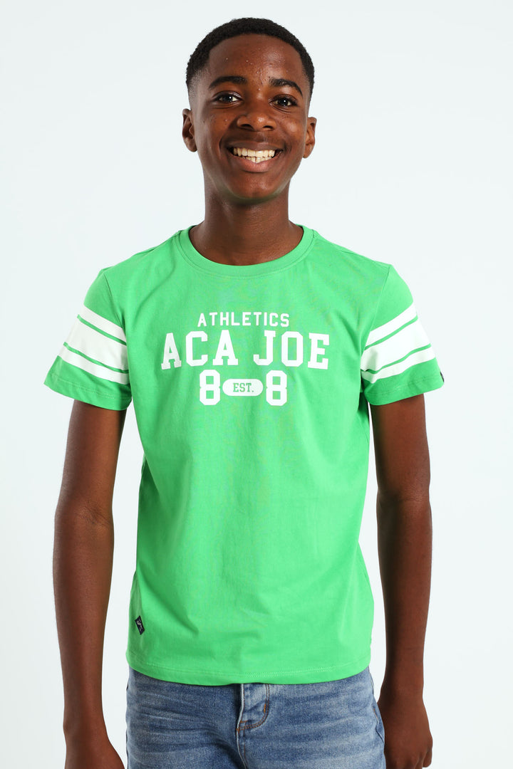 Boys Athletic Print Tee - Green