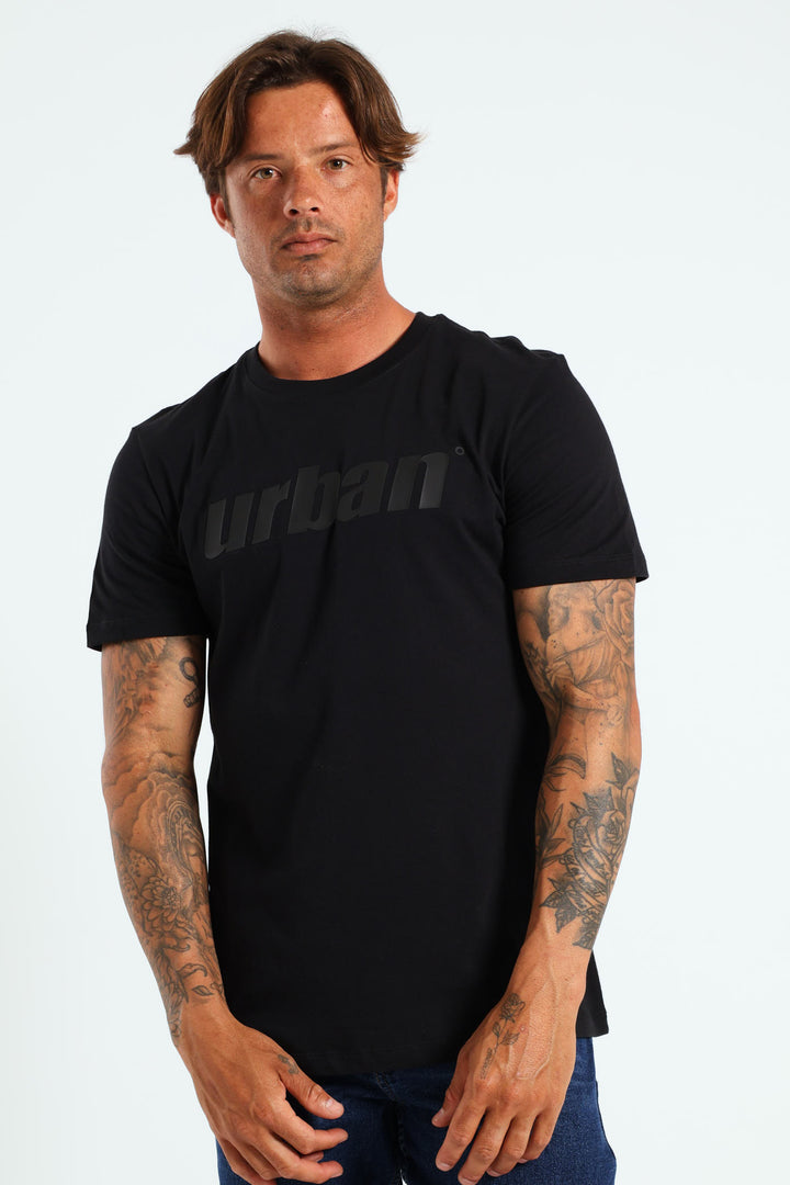 Center Logo Short Sleeve Tee - Black