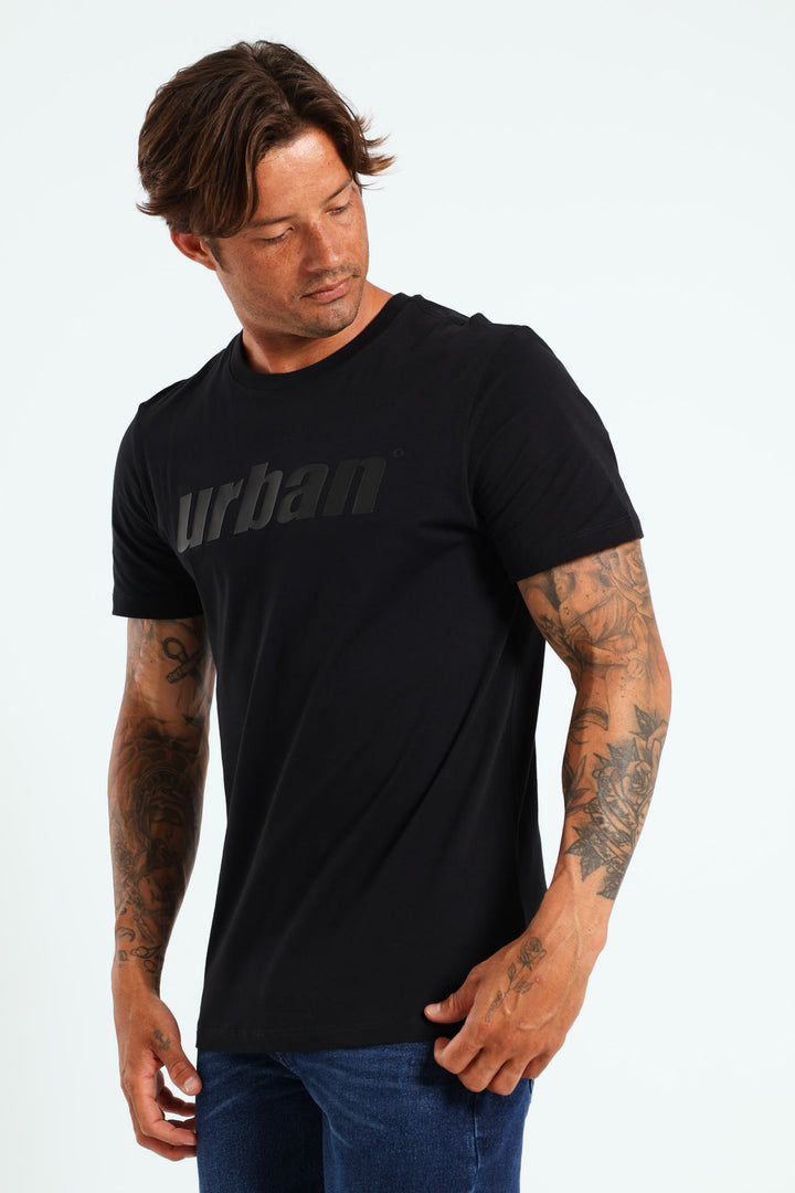 Center Logo Short Sleeve Tee - Black