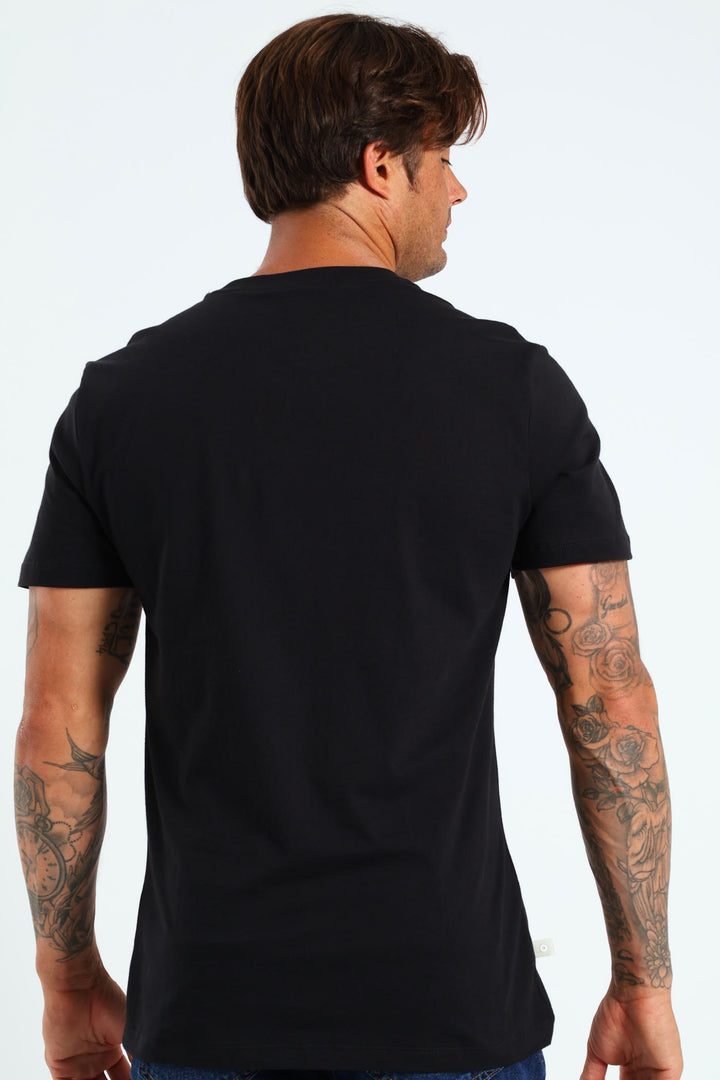 Center Logo Short Sleeve Tee - Black