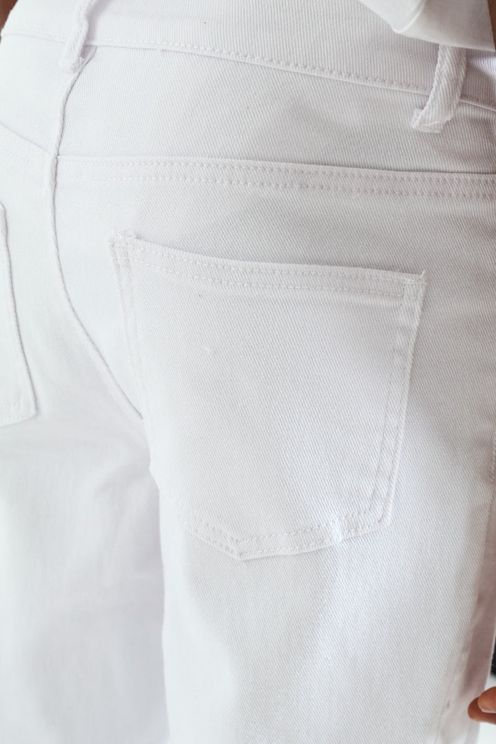 Boys Rip And Repair Denim - White