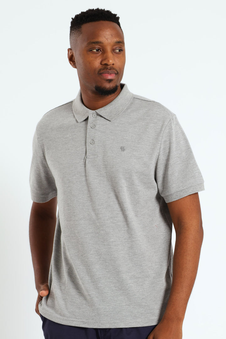 Basic Regular Fit Golfer - Grey Melange