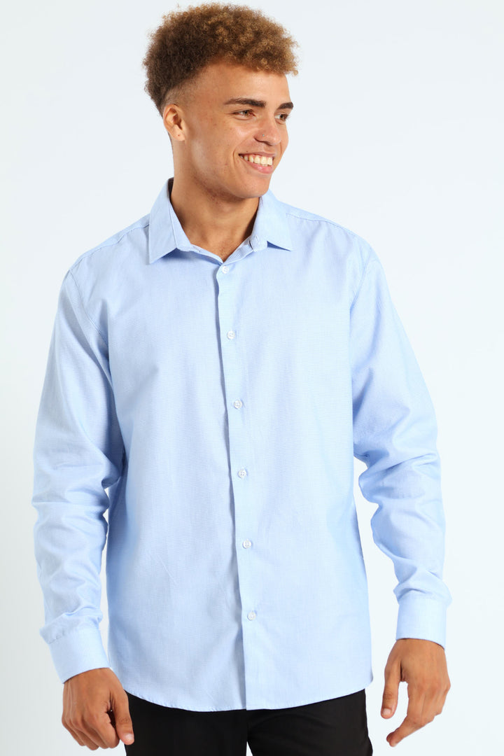 Melange Textured Shirt - Blue