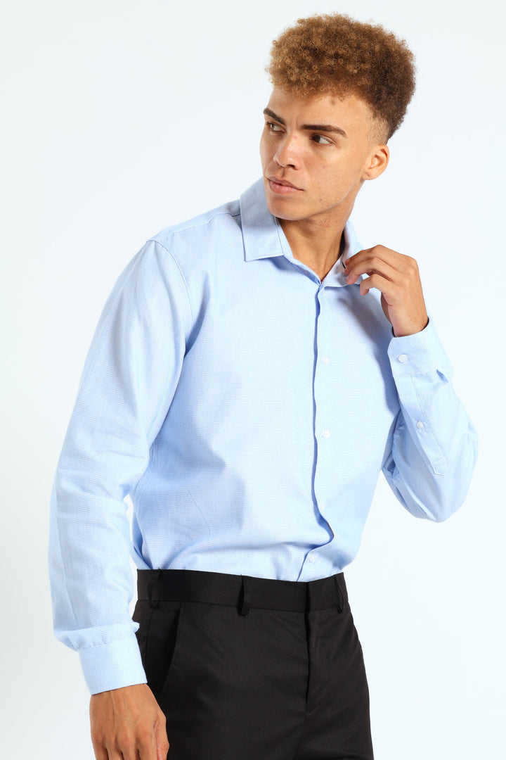 Melange Textured Shirt - Blue