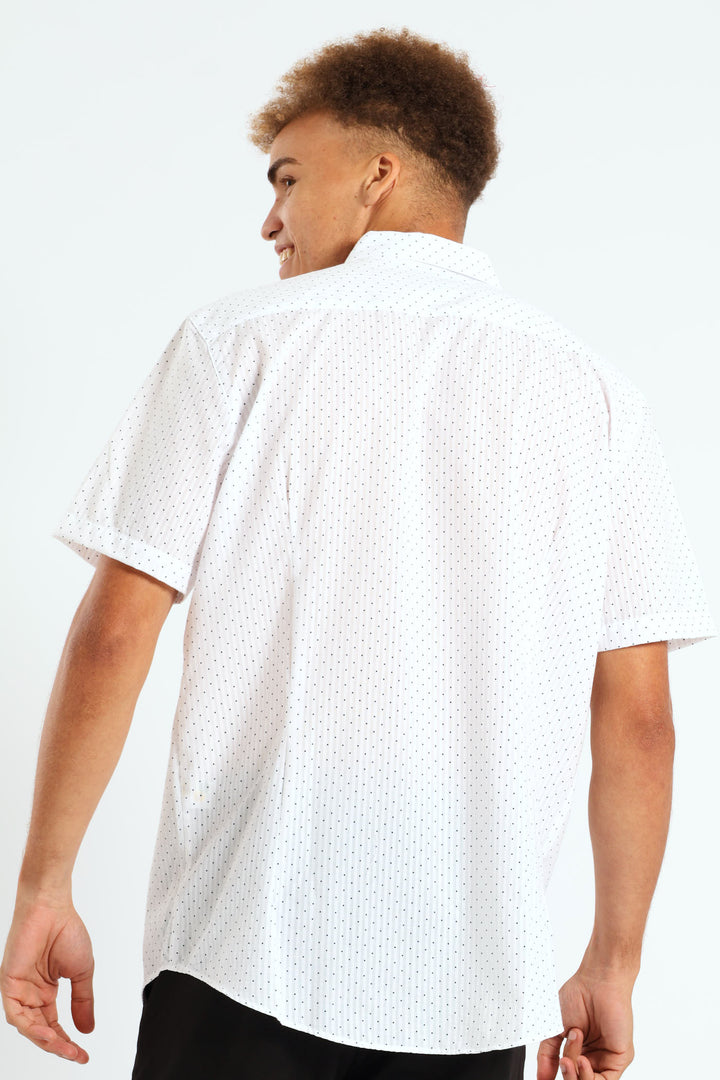 Seersucker Spot Shirt - White