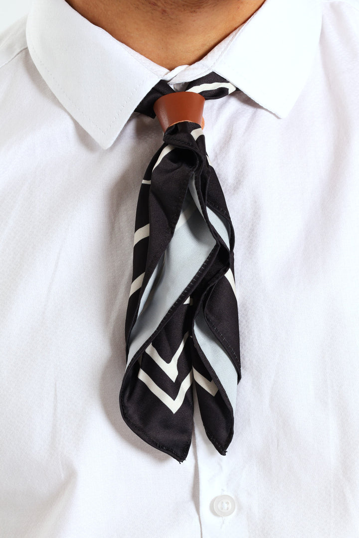 Black And White Neckerchief - Black/White