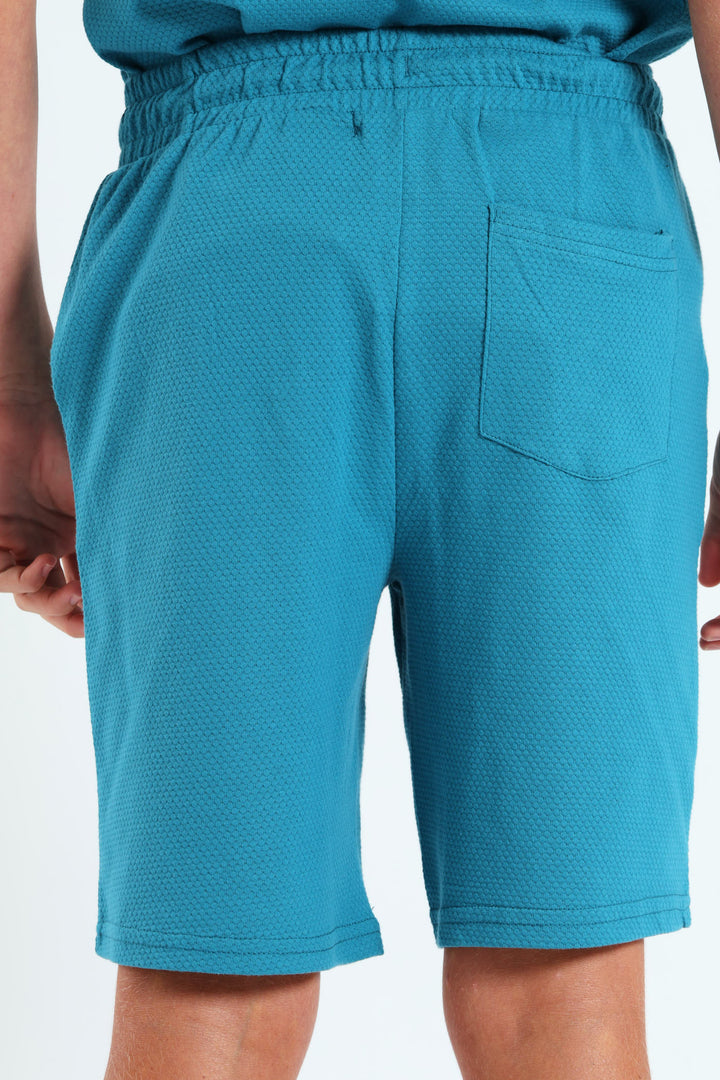 Boys Jacquard Shorts - Teal