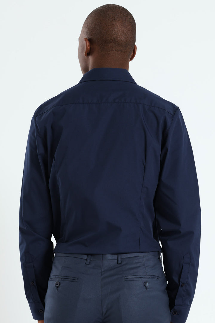 Easy Care Long Sleeve Shirt - Navy