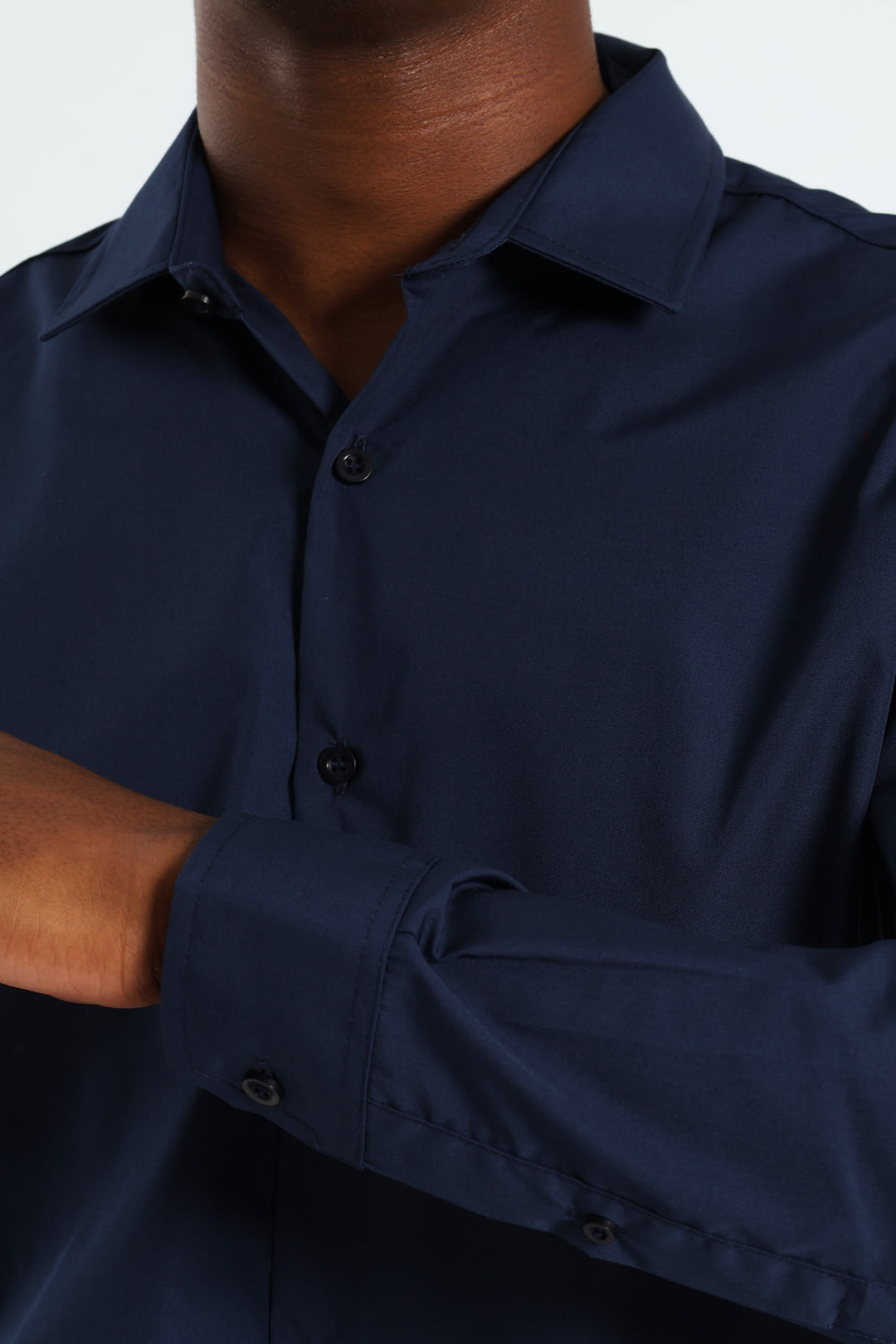 Easy Care Long Sleeve Shirt - Navy