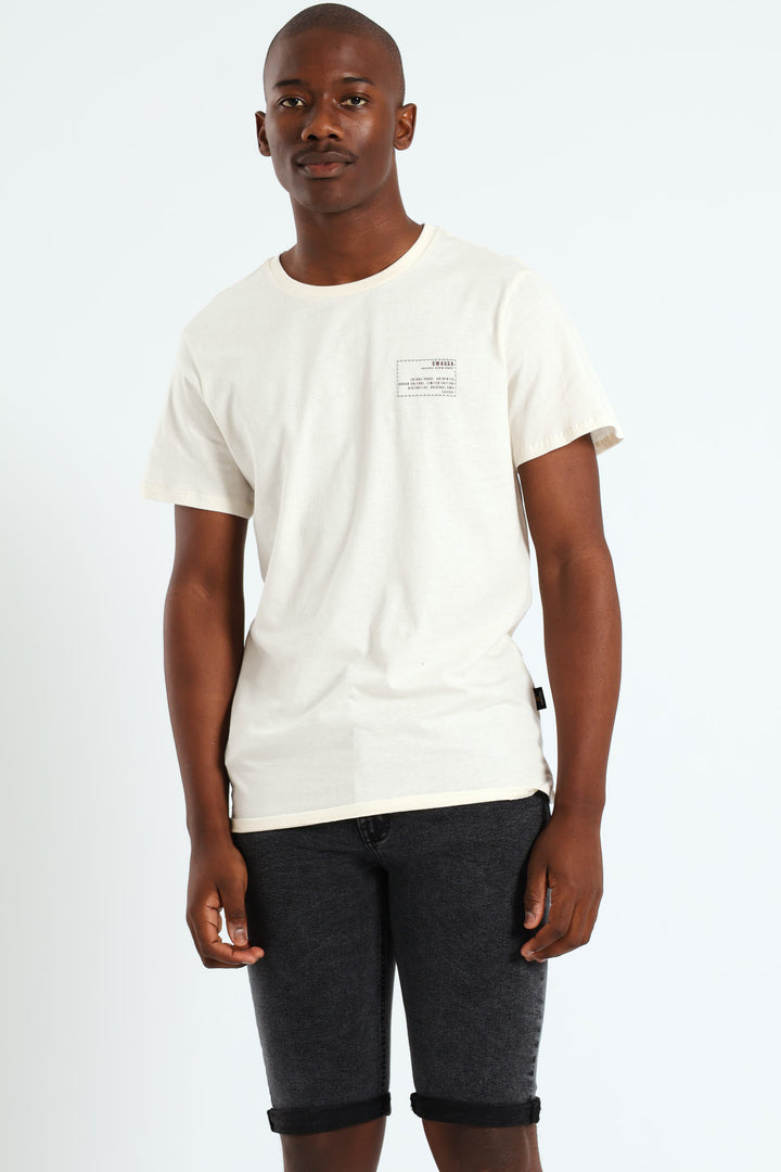 Basic Print Tee - Cream