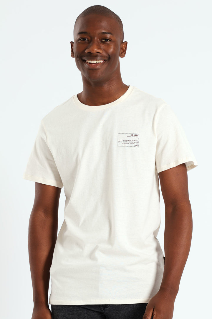 Basic Print Tee - Cream