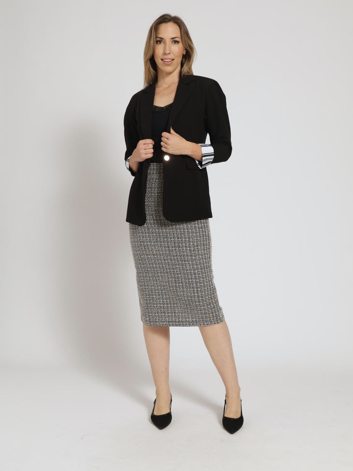 Puff Sleeve Blazer - Black