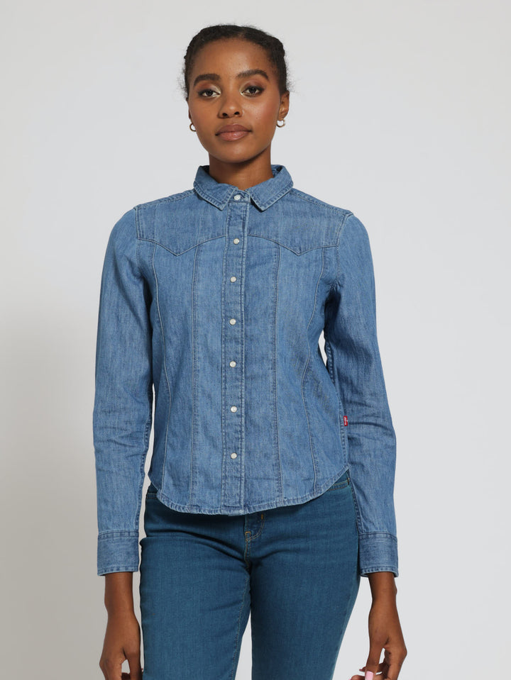 Barley Denim Top - Indigo