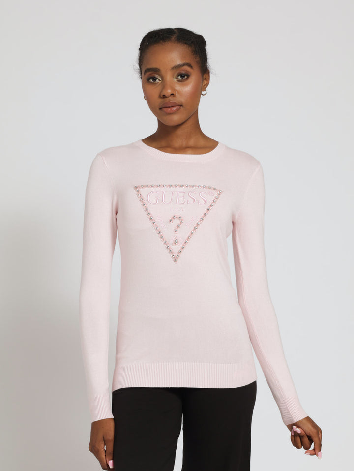 Rosalie Triangle Logo Sweater - Pink