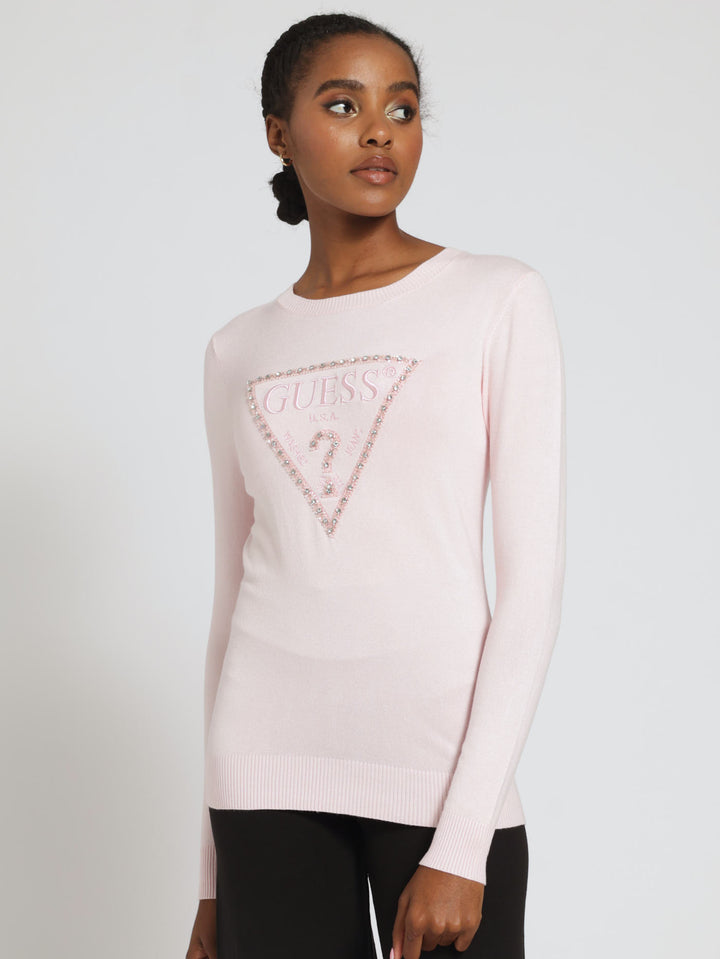 Rosalie Triangle Logo Sweater - Pink