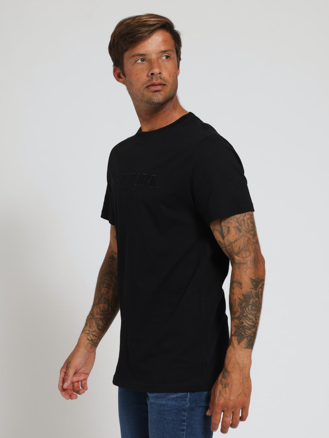 Embroidery NY Tee - Black