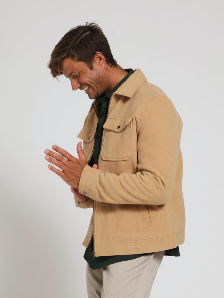 Melton Pocket Jacket - Natural