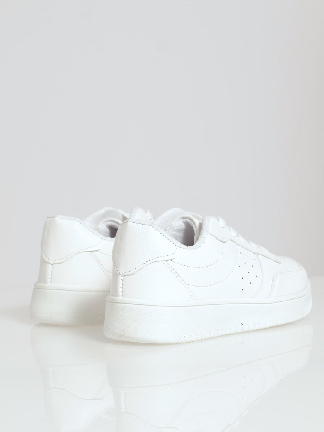 Girls Basic Pu Sneaker - White