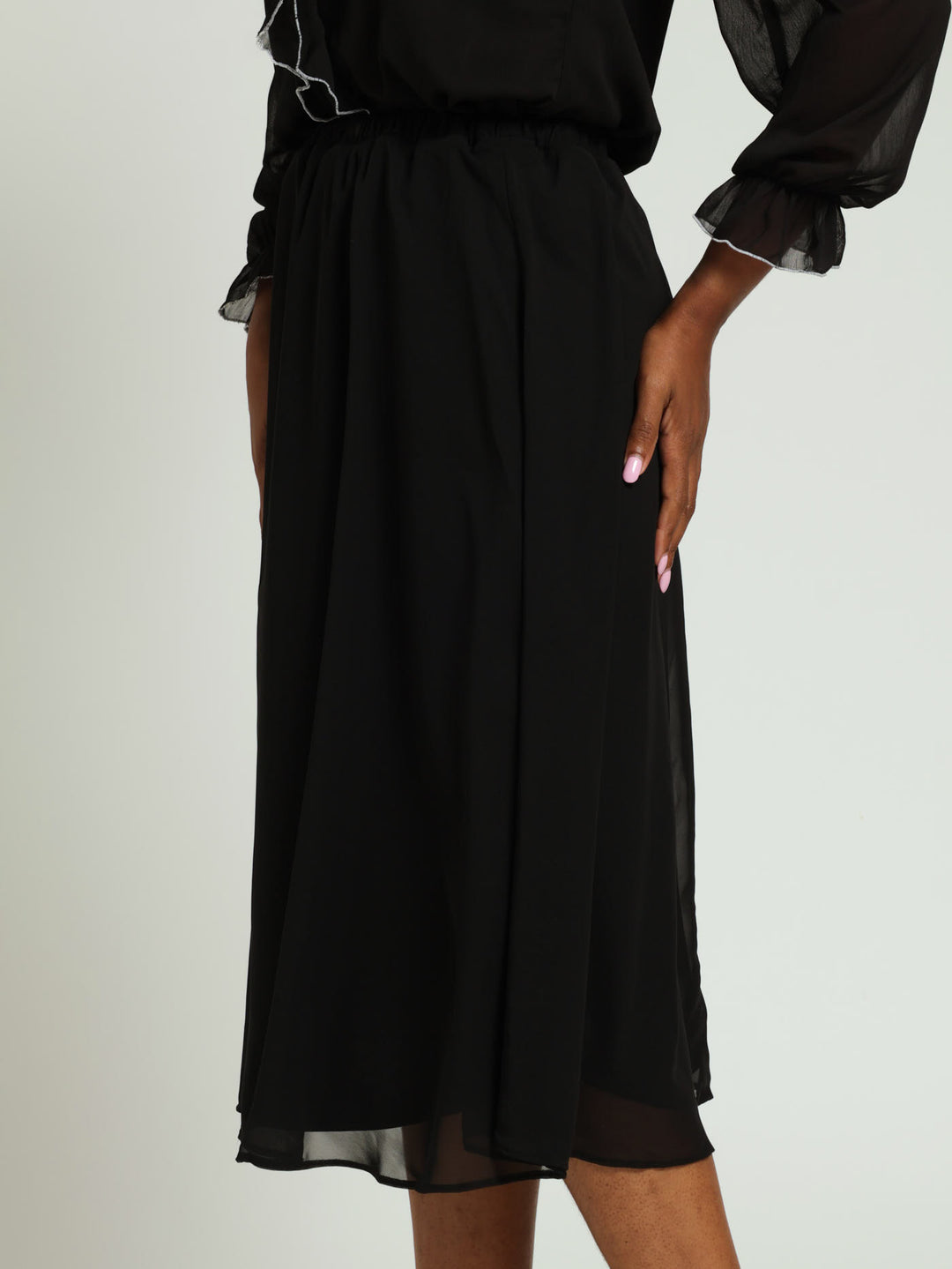 Chiffon Skirt - Black